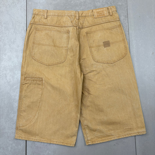Vintage Marithe Francois Girbaud Brown Hip Hop Baggy Shorts Jorts - 38