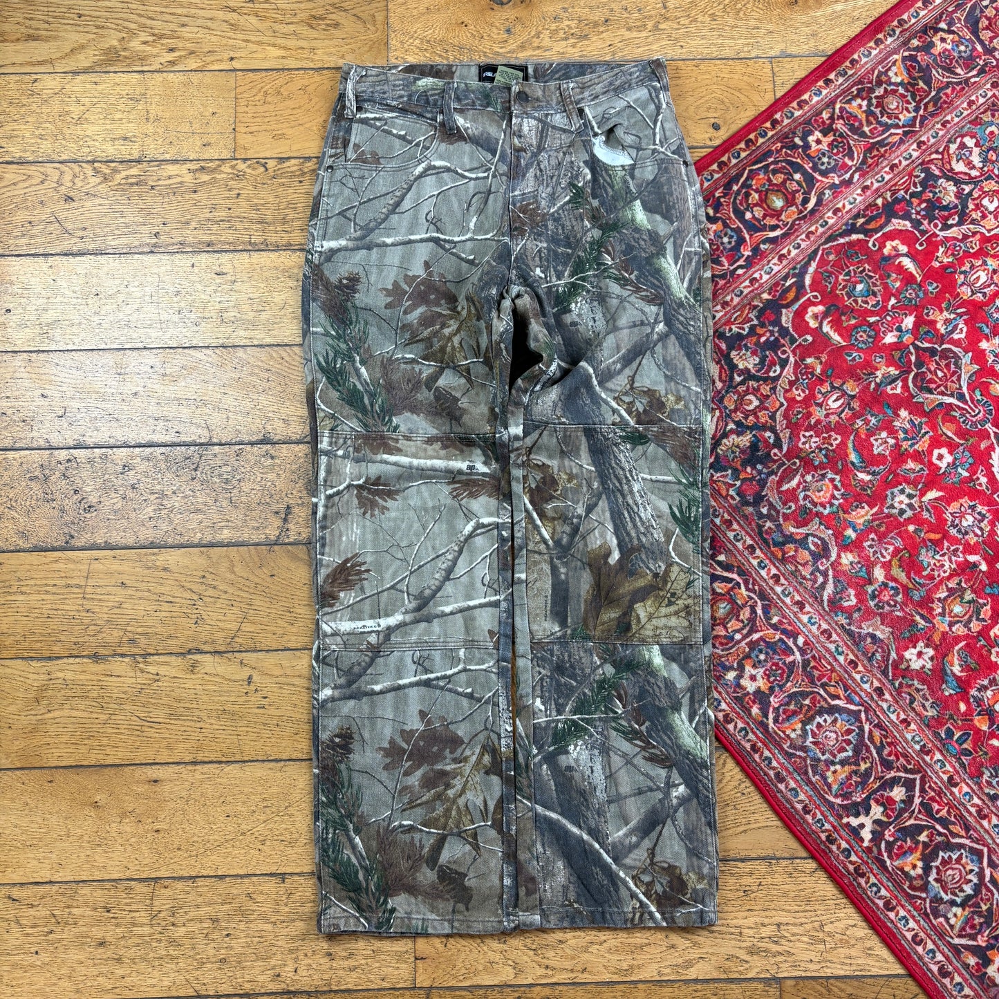 Vintage Real Tree Camo Green Hunting Workwear Trousers - 34