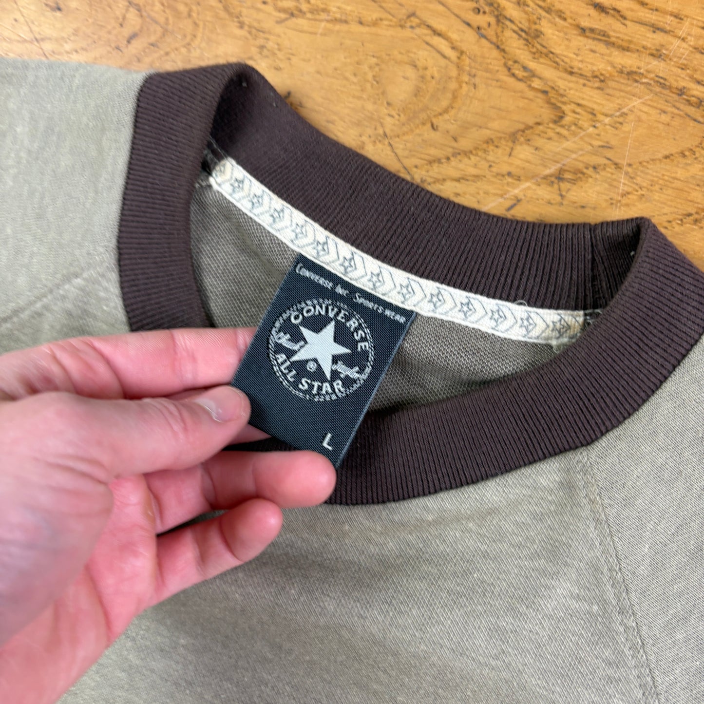 Vintage Converse Grey Brown Graphic T-Shirt - M