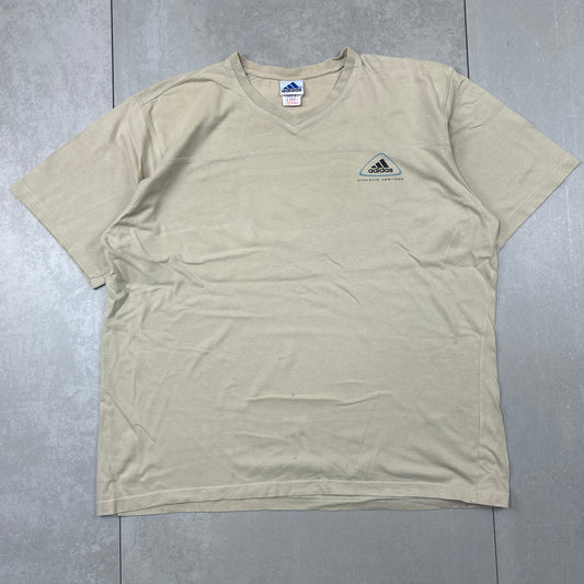 Vintage 90s Adidas Cream Graphic T-Shirt - XL