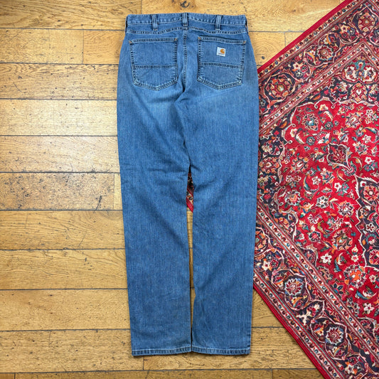 Vintage Carhartt Blue Workwear Carpenter Straight Jeans - 34