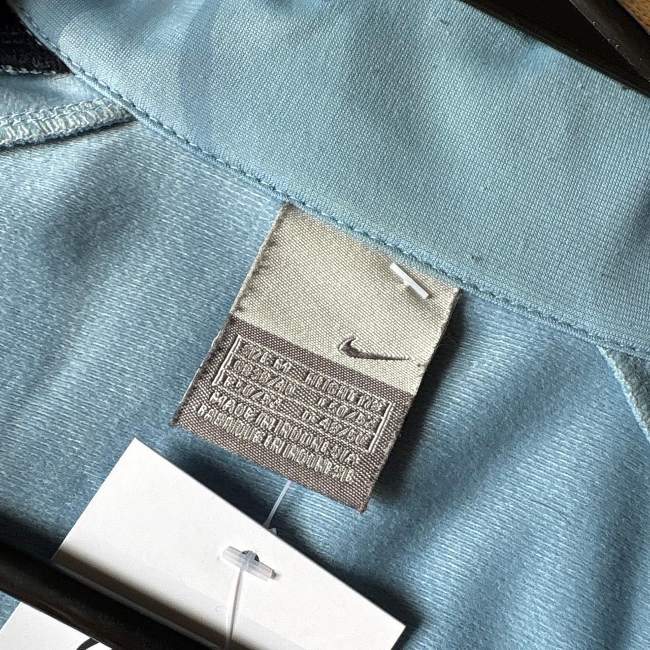 Vintage Nike Y2K Blue Track Jacket - M