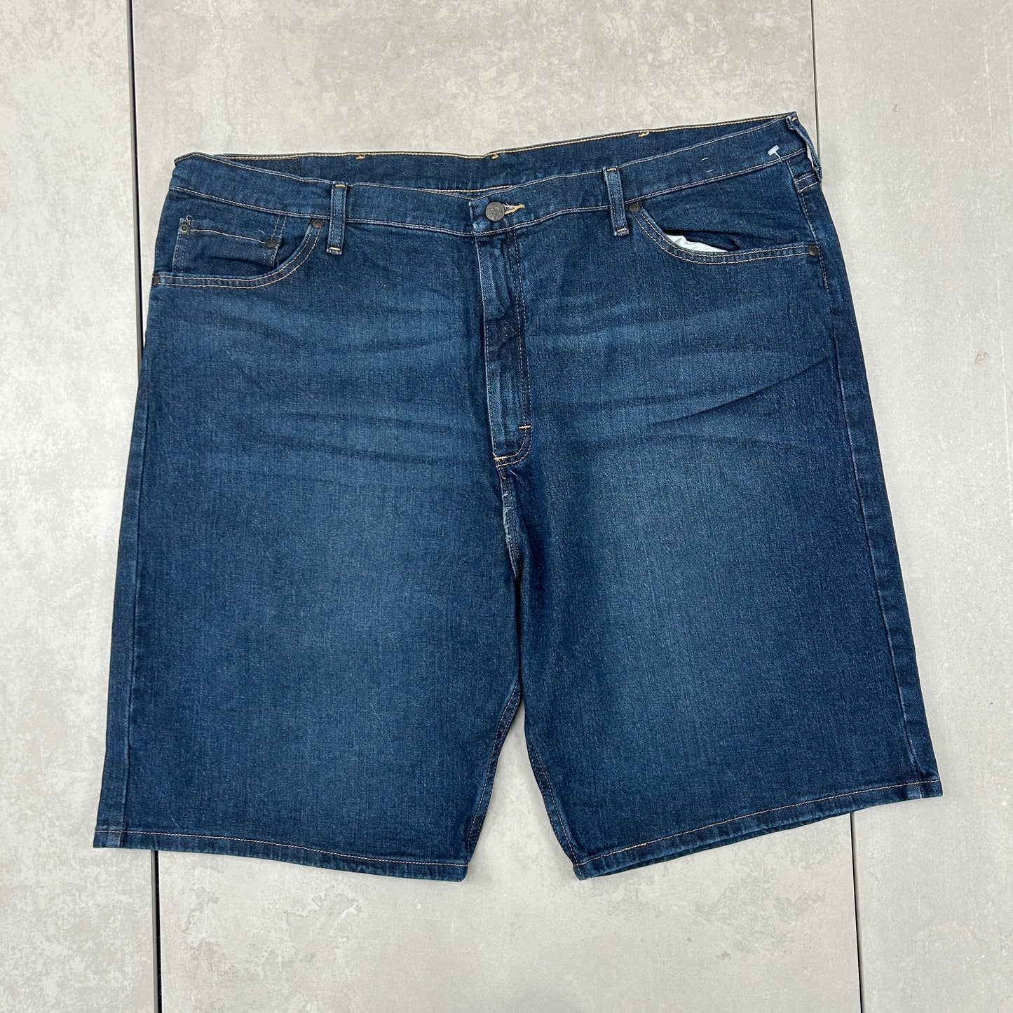 Vintage Wrangler Dark Blue Denim Carpenter Baggy Shorts - 42