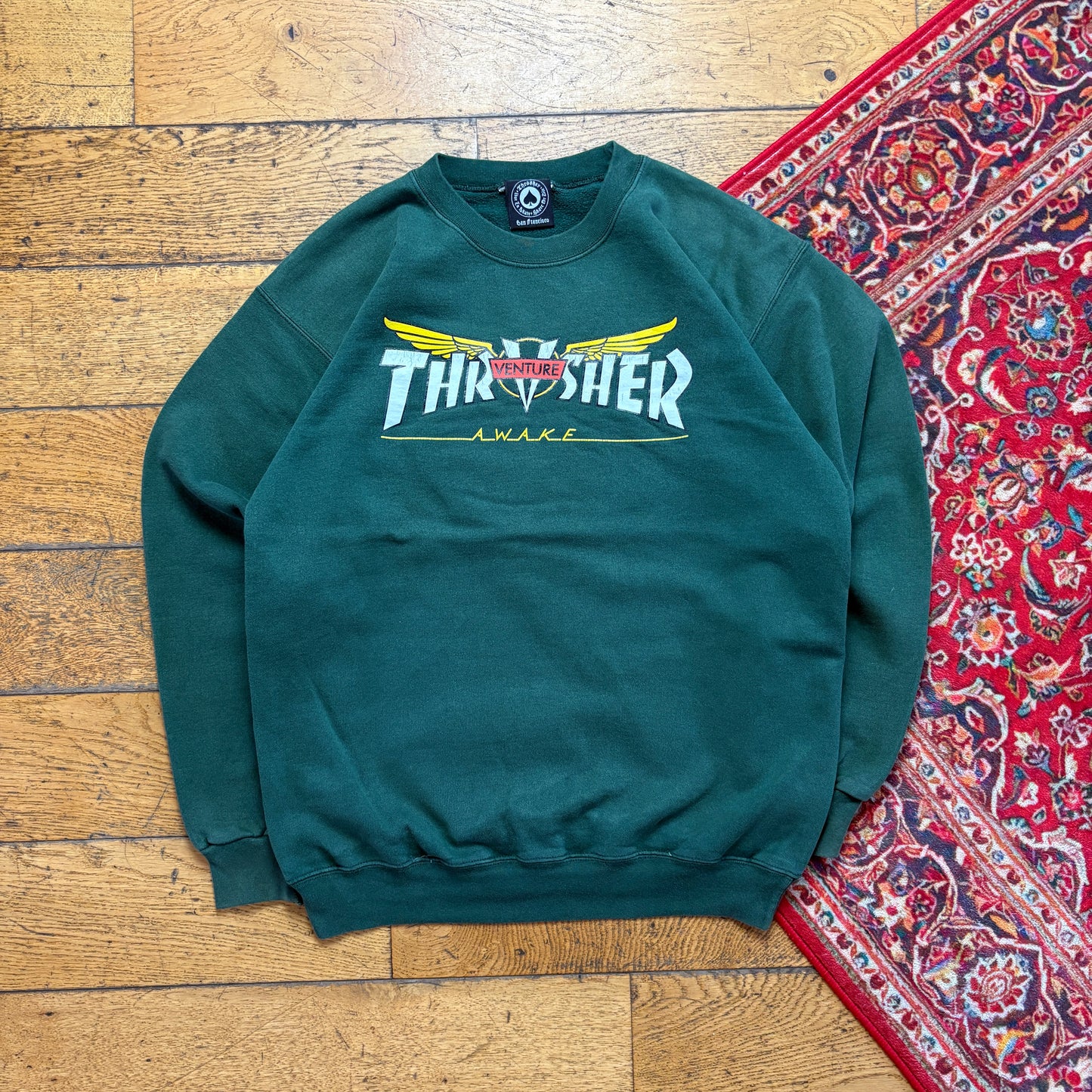 Vintage Thrasher Green Skate Sweatshirt - S