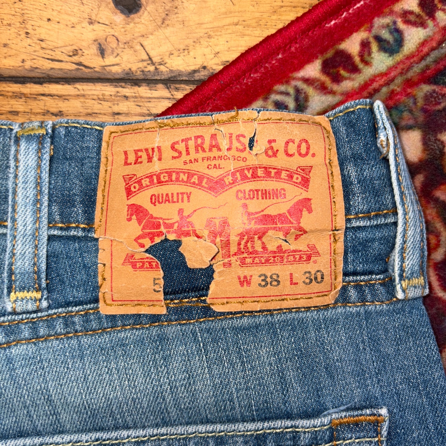 Vintage Levis Blue Denim Shorts - 38