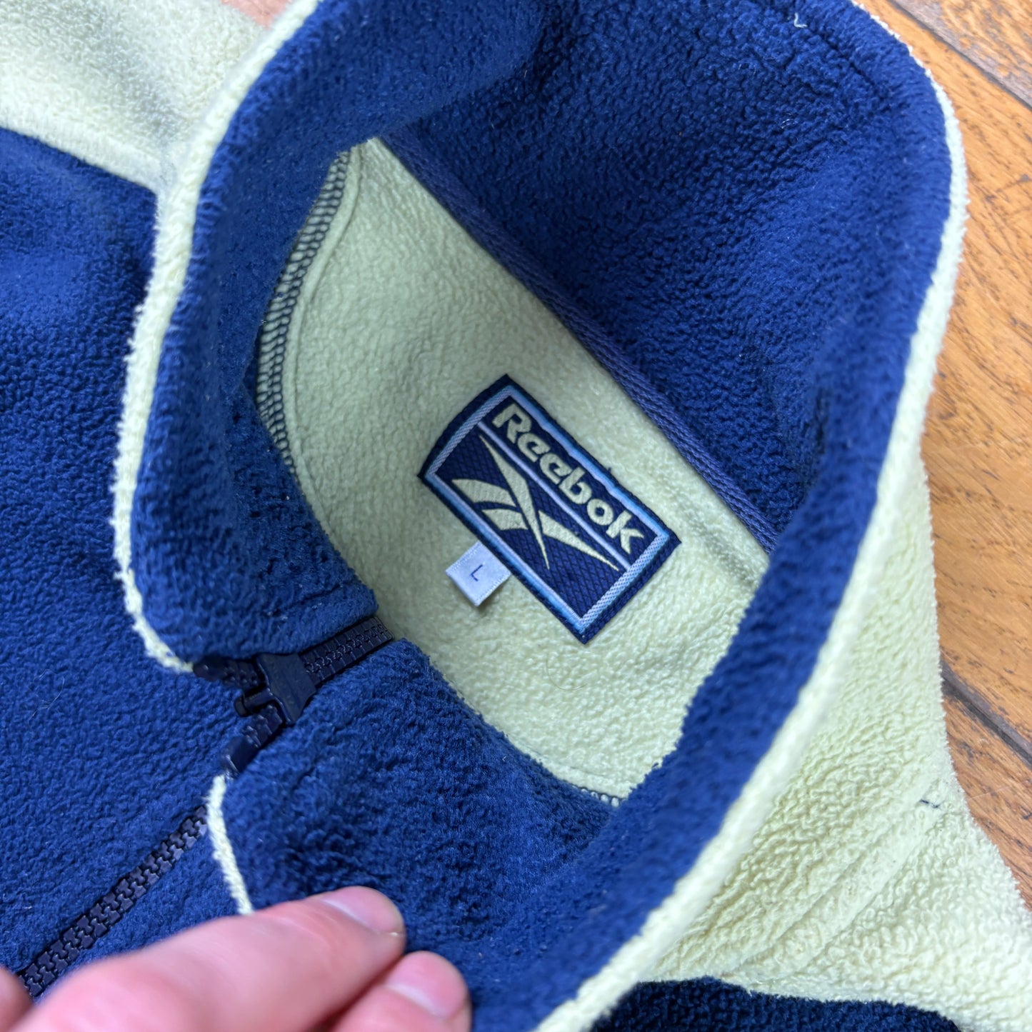 Vintage 90s Reebok Navy Embroidered Sweatshirt - XL