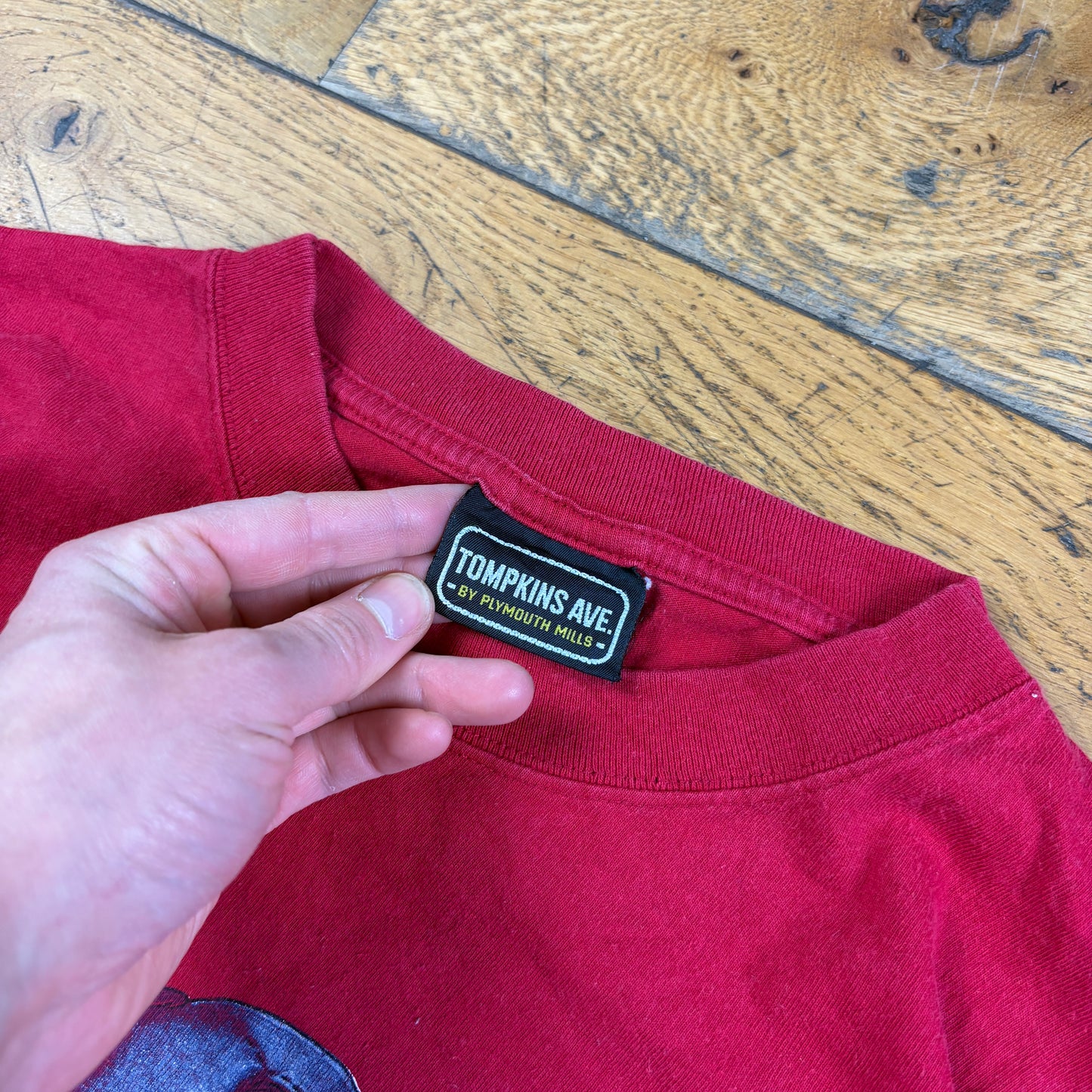 Vintage 90s Attitude Teddy Red Funny Single Stitch Graphic T-Shirt - 2XL