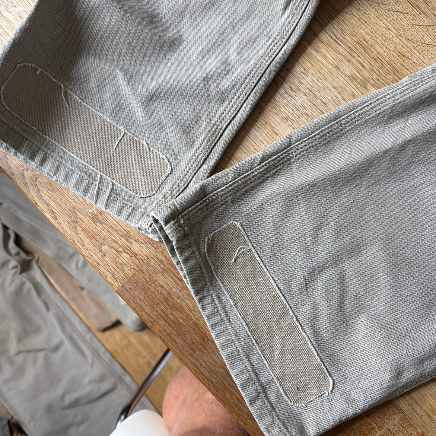 Vintage Carhartt Cream Brown Workwear Carpenter Baggy Trousers - 33R