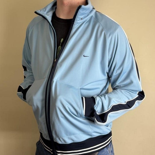 Vintage Nike Y2K Blue Track Jacket - M