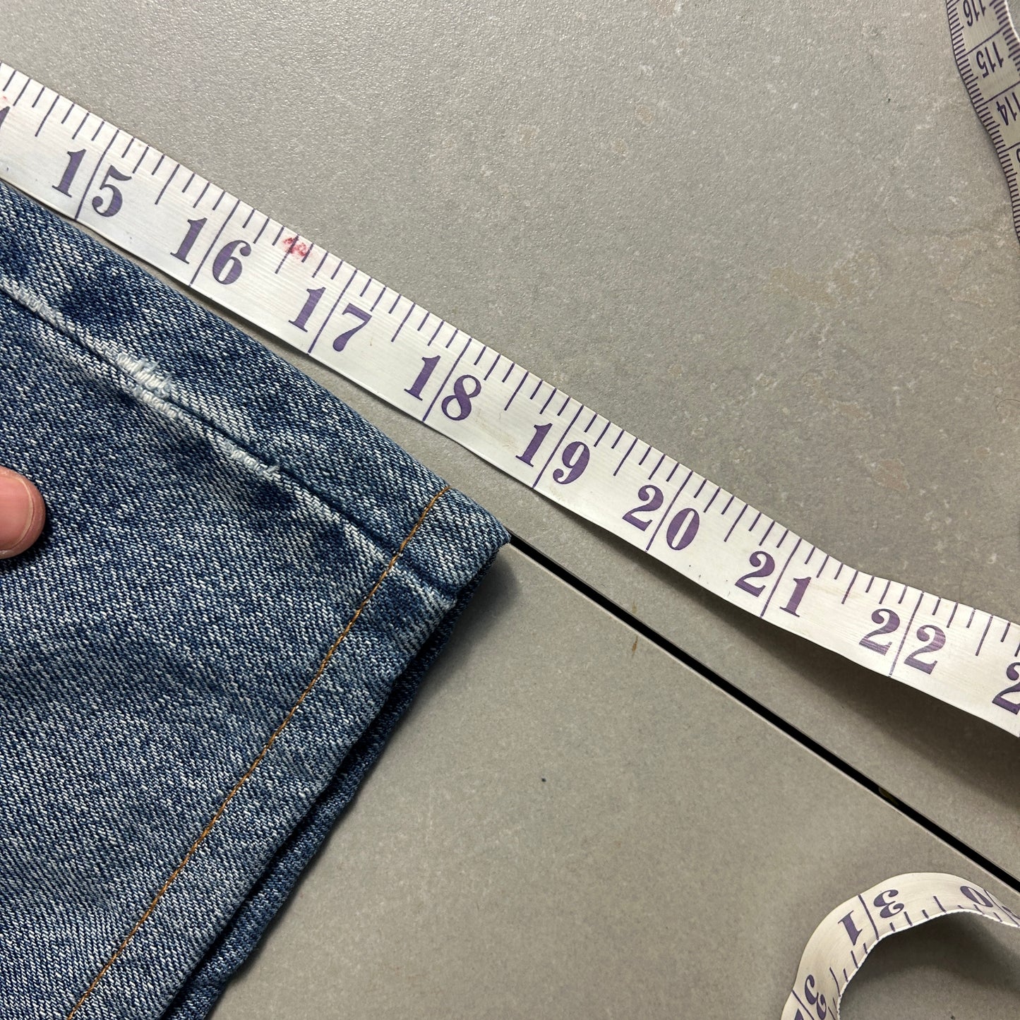 Vintage Wrangler Blue Denim Carpenter Baggy Shorts - 38