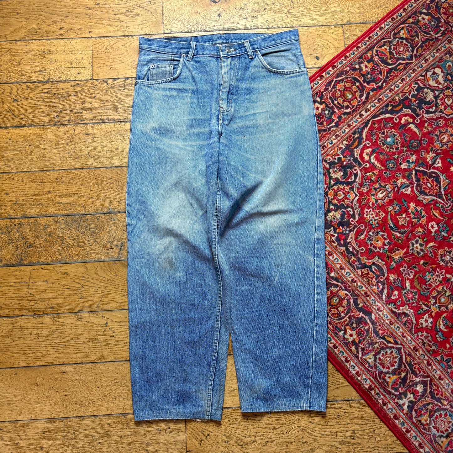 Vintage Levis 501 Baggy Tapered Blue Denim Jeans - 34S
