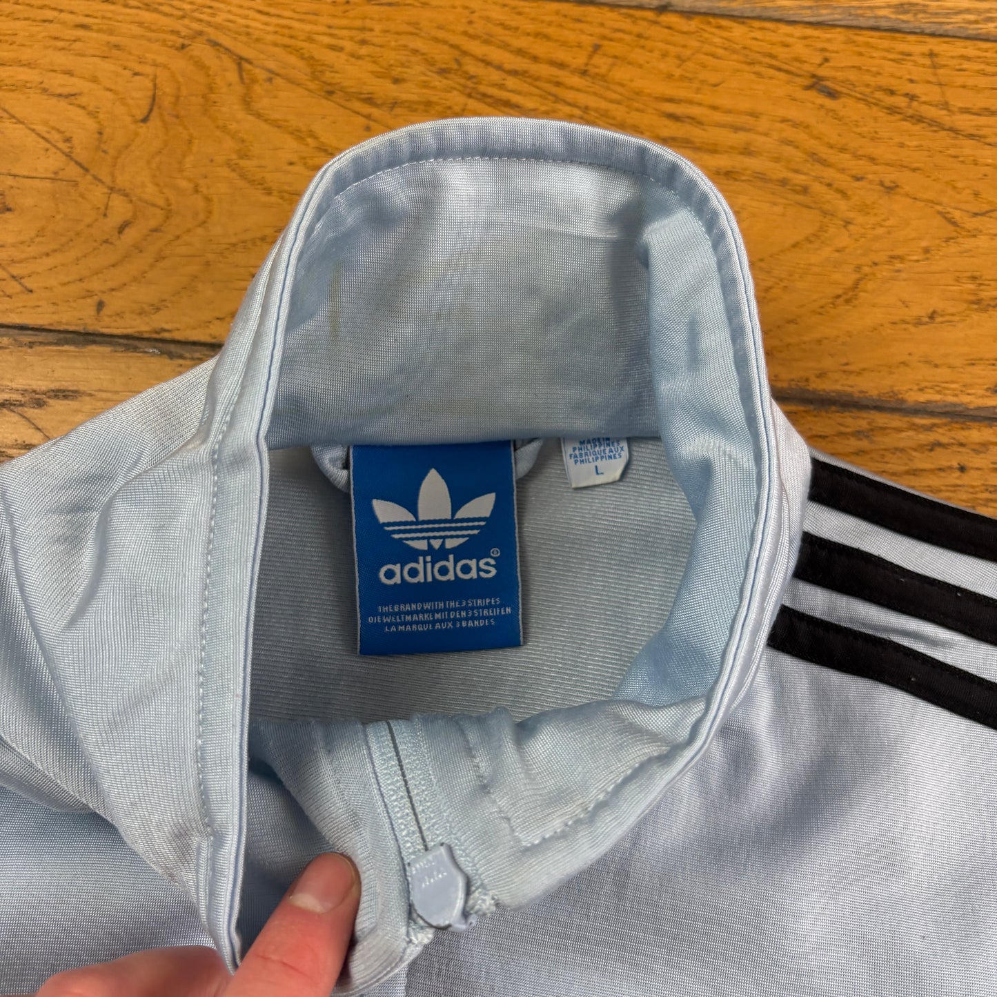 Vintage Adidas Blue Tracksuit Track Shell Windbreaker Jacket - L