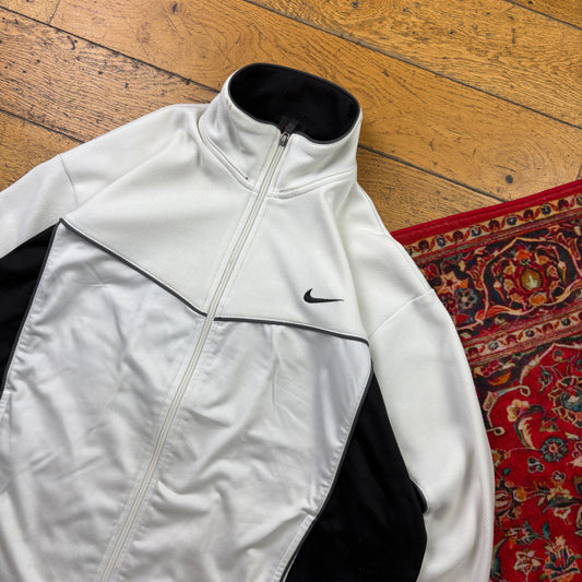 Vintage Nike White Tracksuit Track Shell Windbreaker Jacket - XL