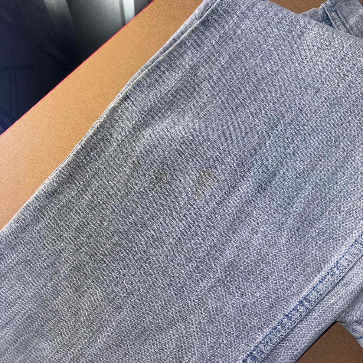 Royal Blue Embroidered Japanese Denim Hip Hop Y2K Baggy Jeans - 34R