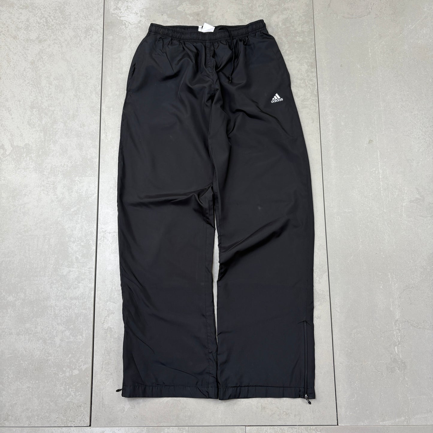 Vintage Adidas Black Baggy Tracksuit Sweatpants Track Pants Bottoms - XS