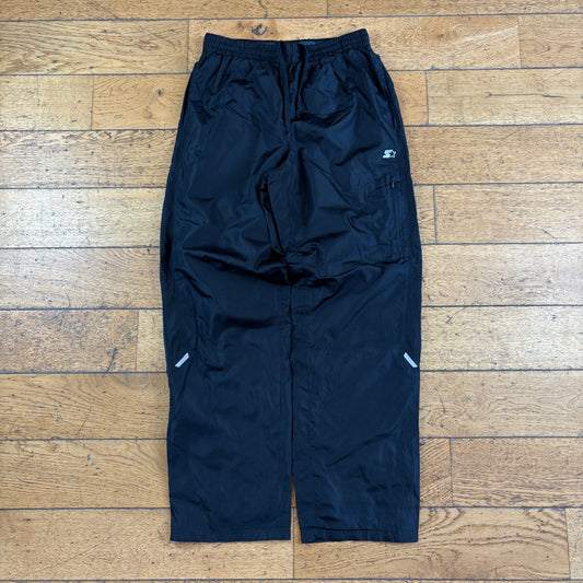 Vintage Starter Black Baggy Tracksuit Sweatpants Track Pants Bottoms - S
