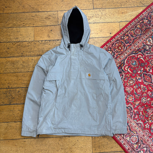 Vintage Carhartt WIP 3M Reflective Grey Parka Coat Jacket - S