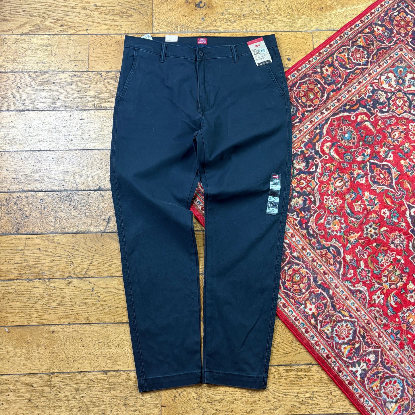 Vintage Levis Tapered Black Chinos - 38