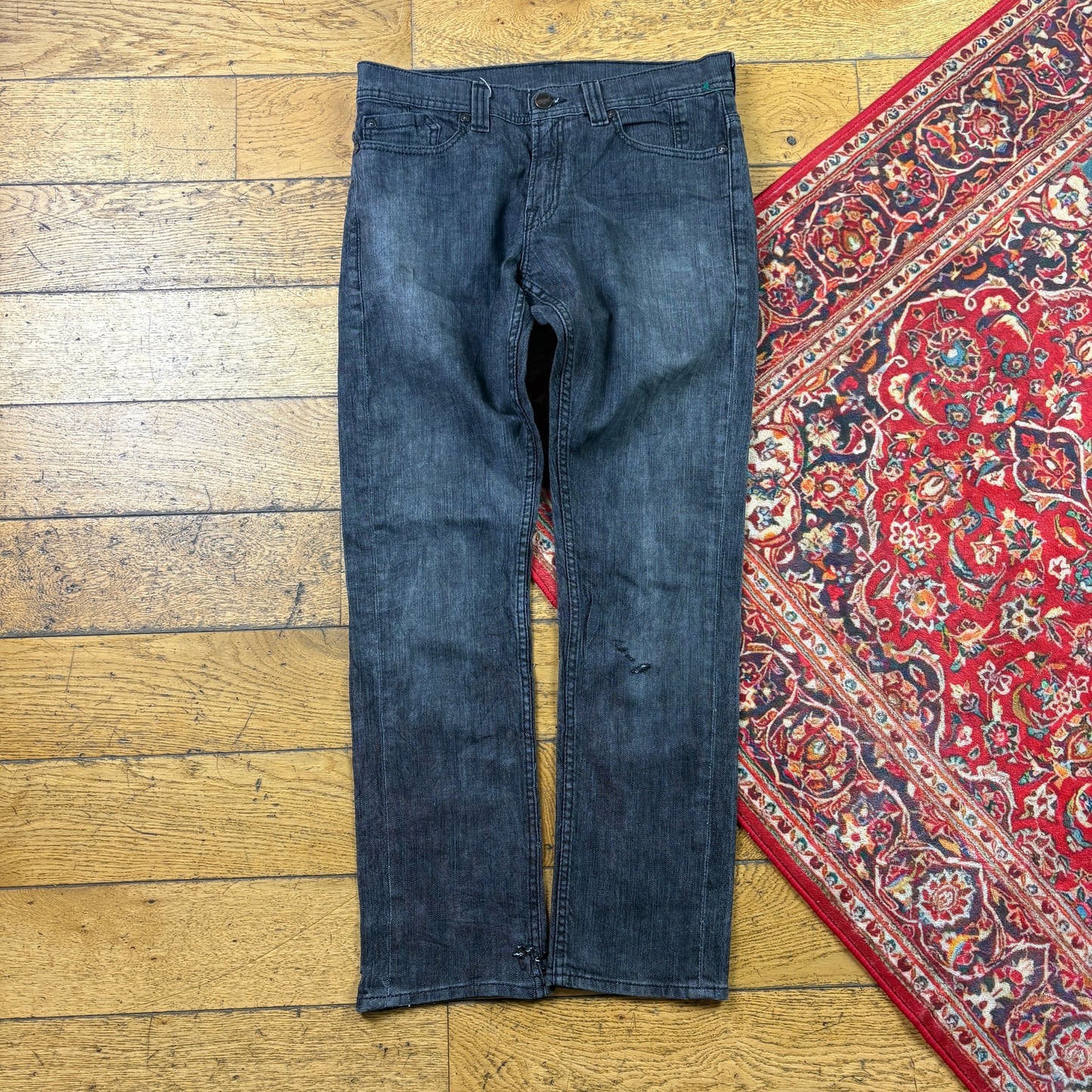 Vintage Levis 511 Slim Grey Denim Jeans - 34