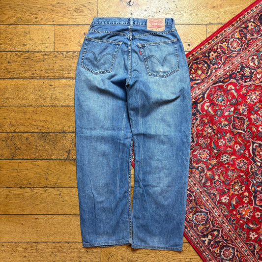Vintage Levis 539 Baggy Blue Denim Jeans - 30R