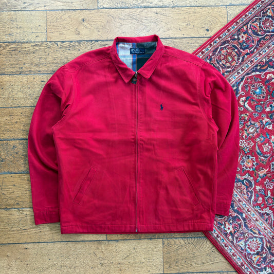 Vintage Ralph Lauren Red Harrington Jacket - XL