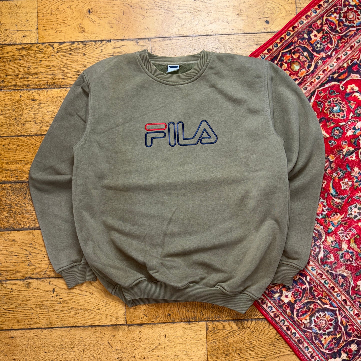 Vintage Fila Green Embroidered Sweatshirt - L