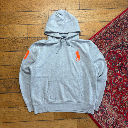 Vintage Ralph Lauren Grey Hoodie Embroidered Sweatshirt - XL