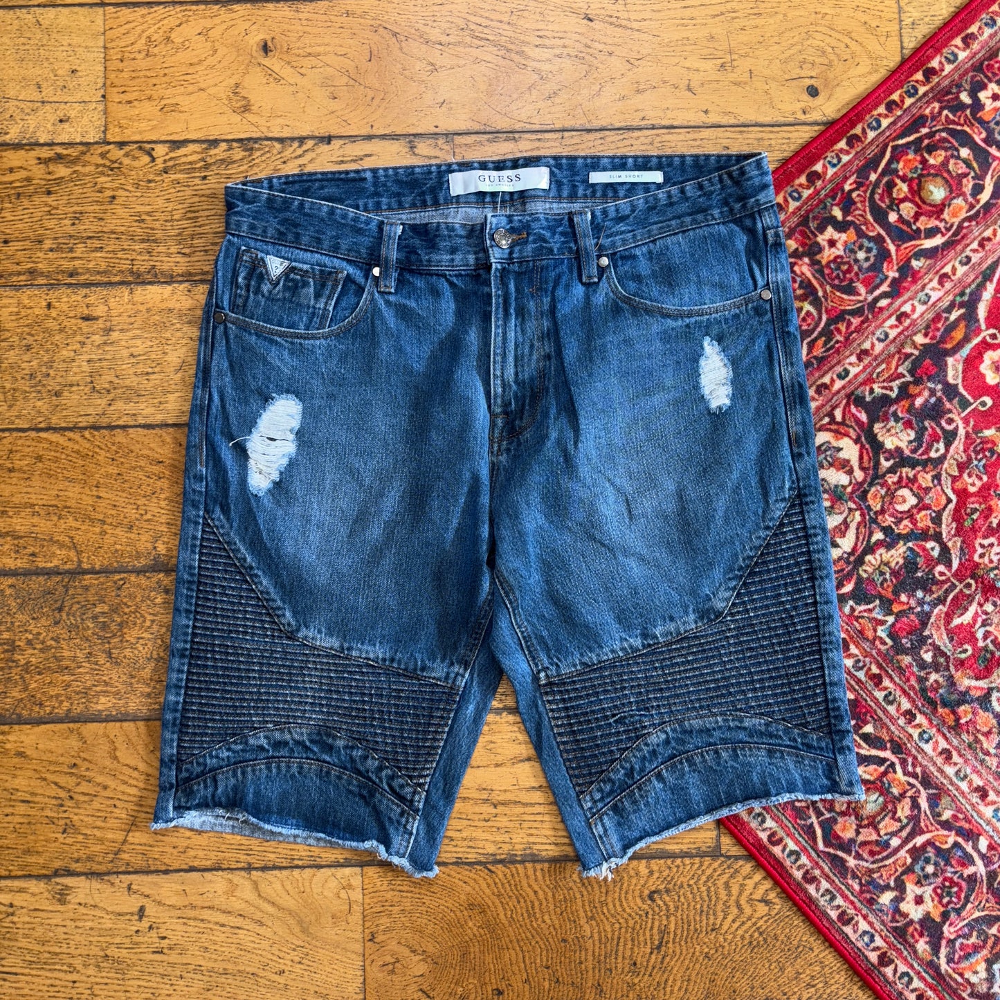 Vintage Blue Guess Denim Shorts - 36