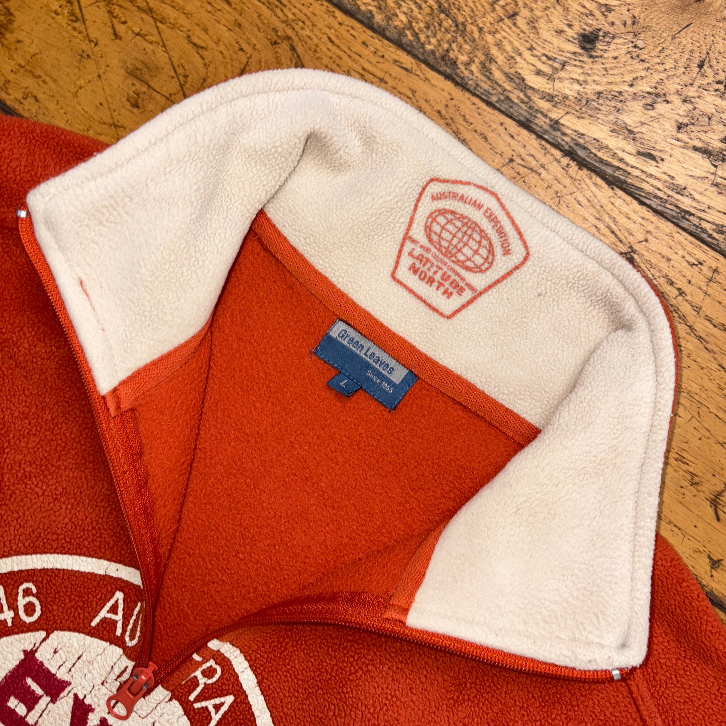 Vintage Orange Norway Fleece Sweatshirt - L