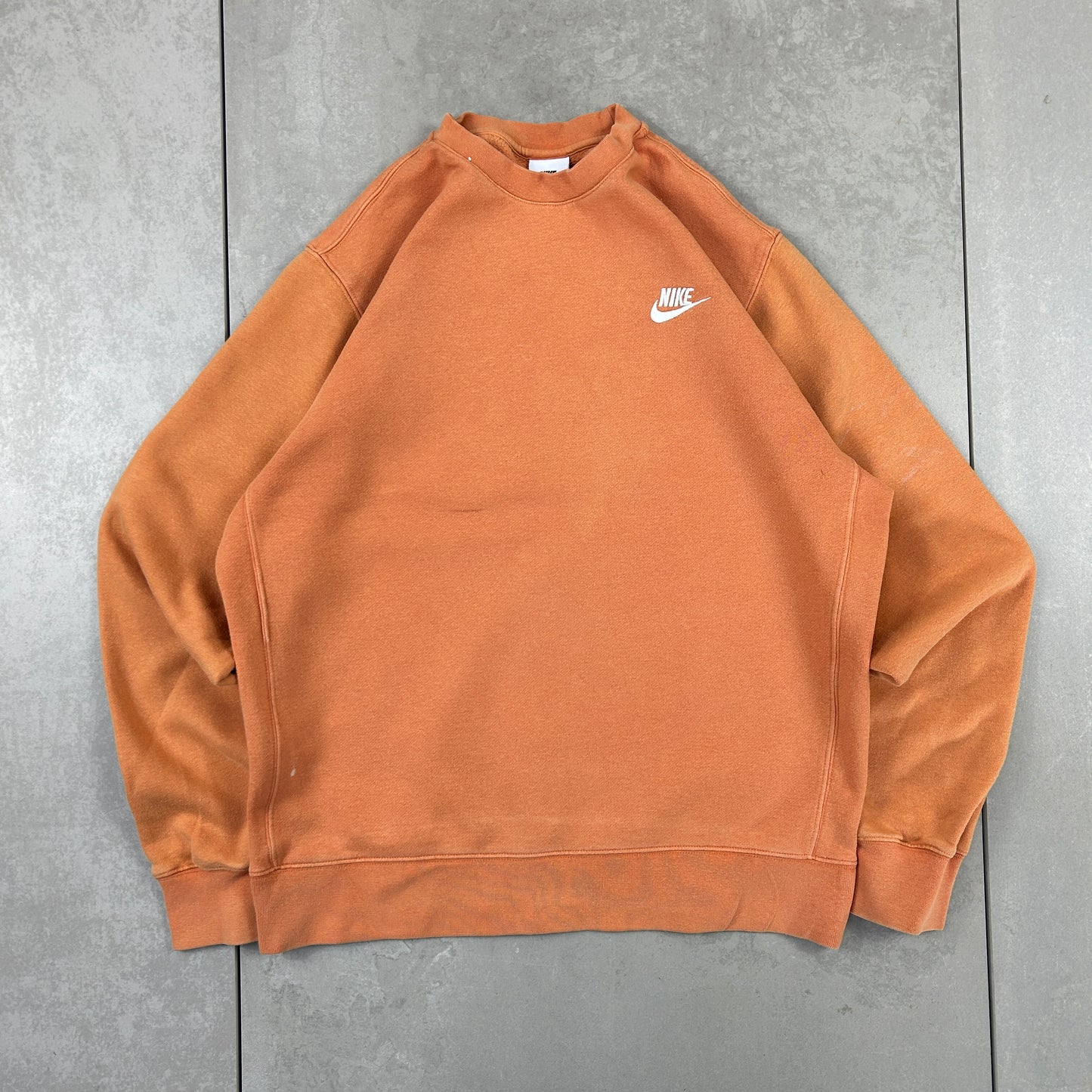 Vintage Nike Orange Embroidered Sweatshirt - S