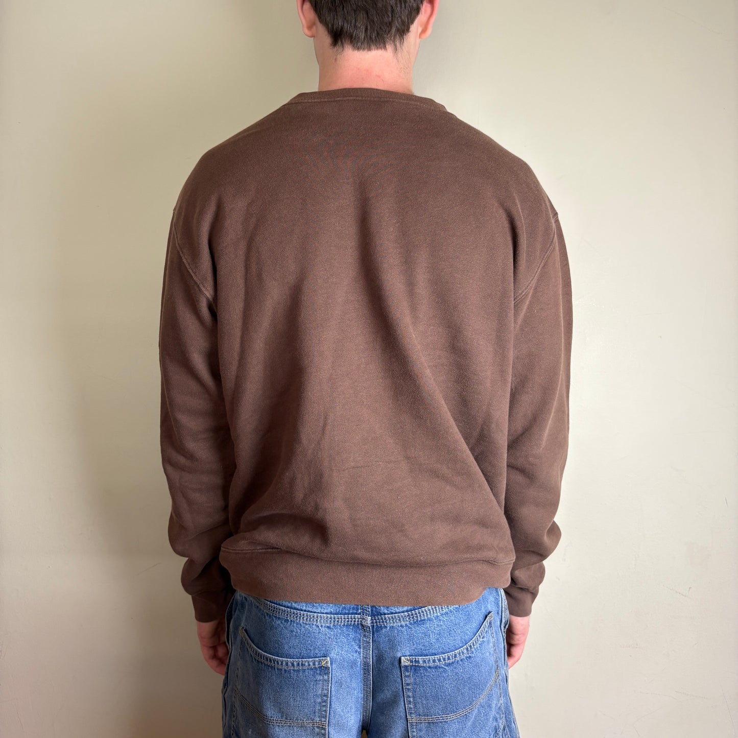 Vintage Carhartt Brown Spellout Embroidered Sweatshirt - L
