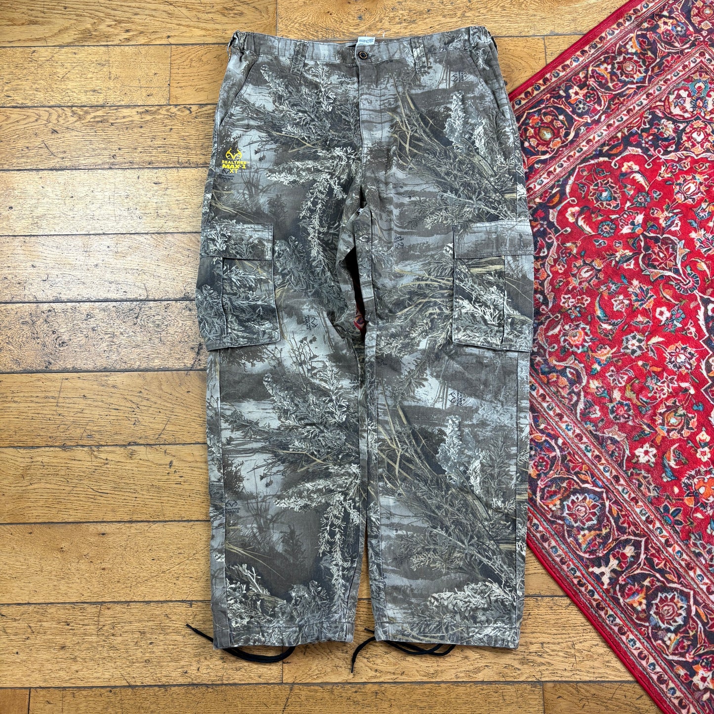 Vintage Real Tree Camo Green Hunting Workwear Trousers - 38