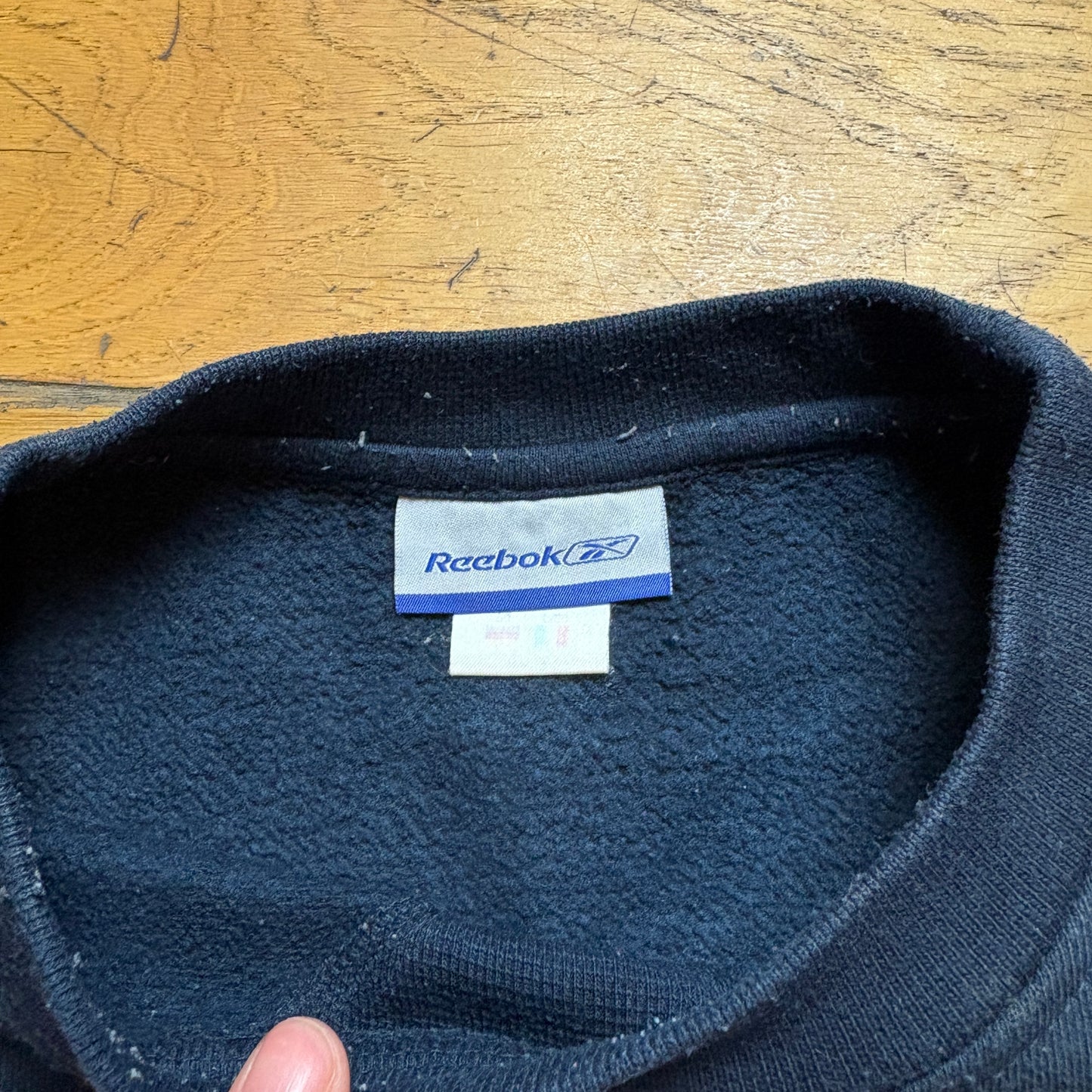 Vintage Reebok Navy Embroidered Sweatshirt - M