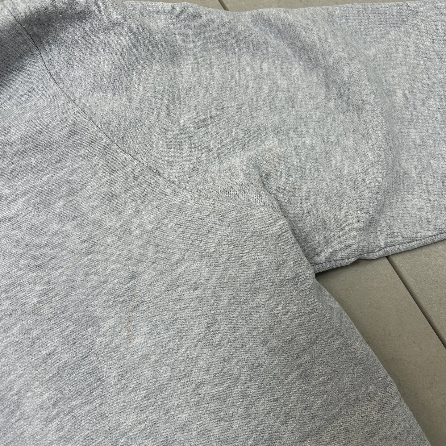 Vintage Gap Spellout Grey Embroidered Hoodie Sweatshirt - S