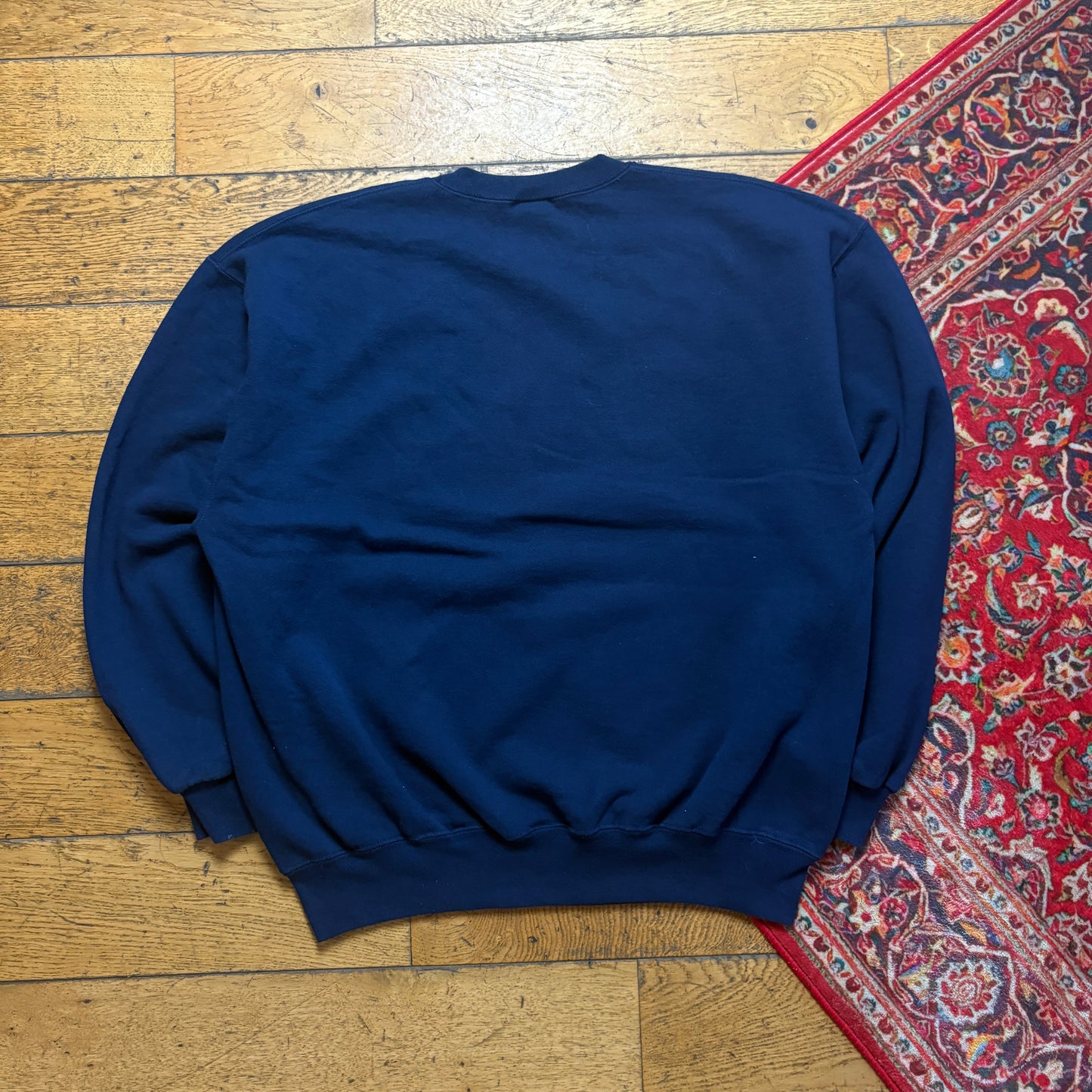 Vintage Russell Athletic Navy Embroidered Sweatshirt - XL