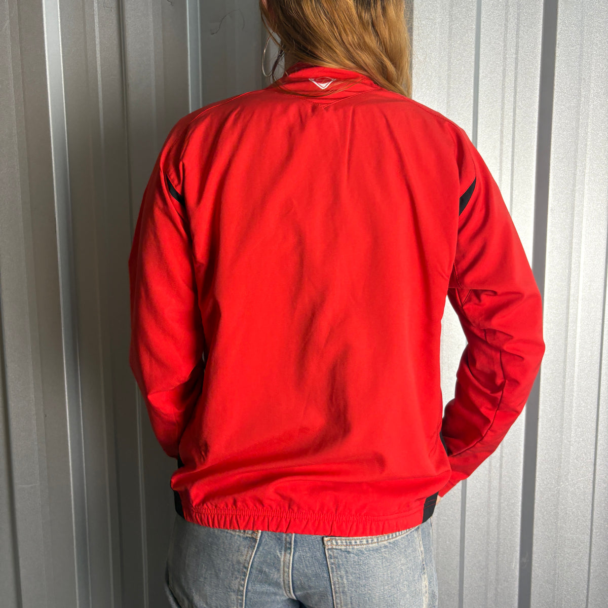Vintage Manchester United Man U Footaball Tracksuit Training Track Jacket - XS