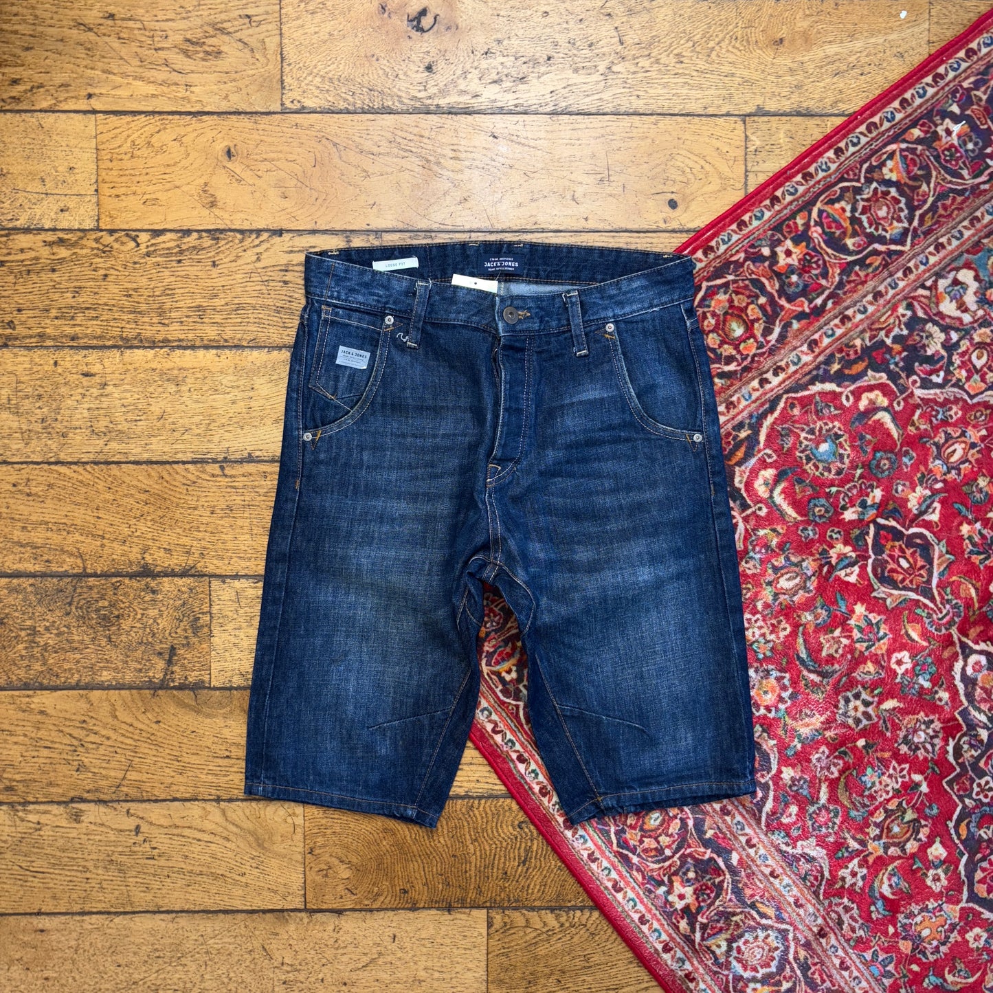 Vintage Jack and Jones Blue Denim Shorts - 34