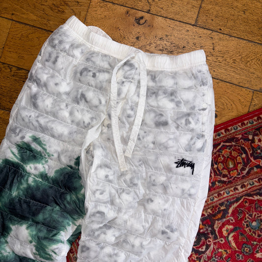 Vintage Stussy X Nike White Puffer Insulated Pant Tracksuit Bottoms Trousers - L