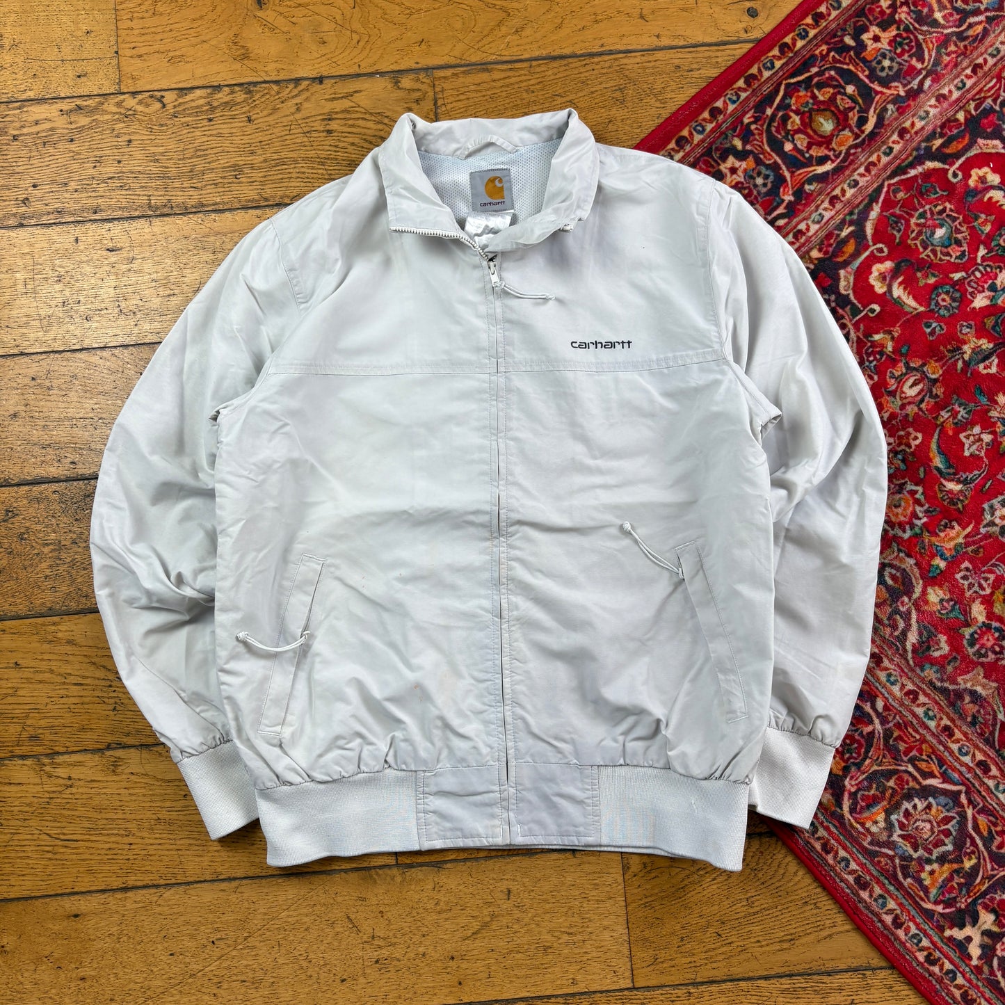 Vintage Carhartt WIP Santa Fe Bomber Style White Jacket - S