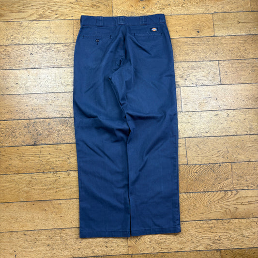 Vintage Dickies 874 Navy Skate Baggy Trousers - 34