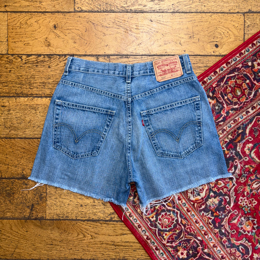 Vintage Levis 569 Blue Denim Shorts - Size 8/10