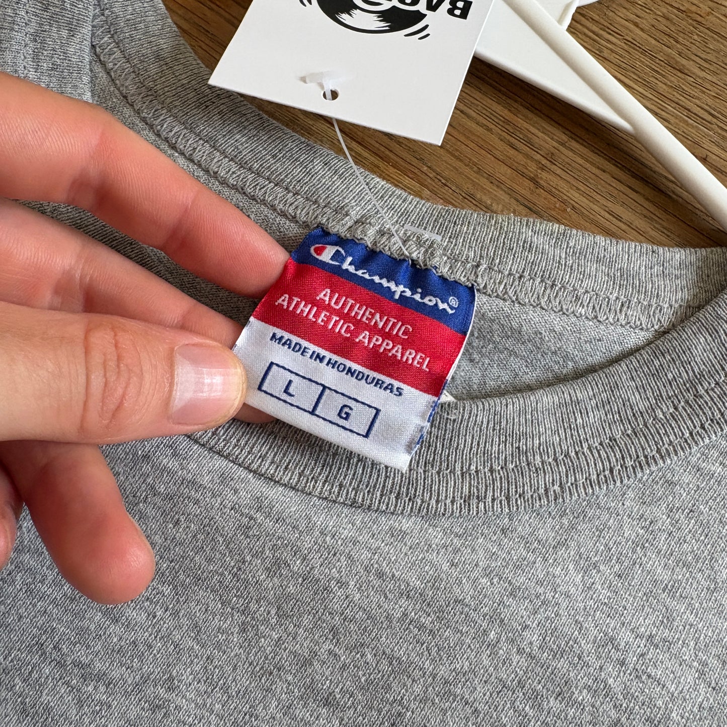 Vintage Champion Grey Skate Streetwear Graphic T-Shirt - L