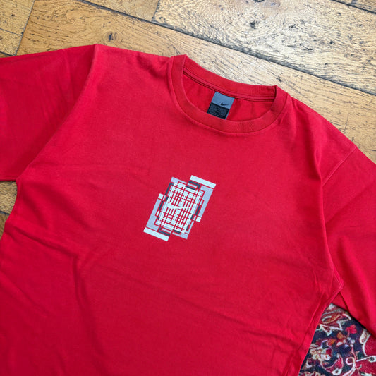 Vintage 00s Red Nike Court Graphic T-Shirt - S