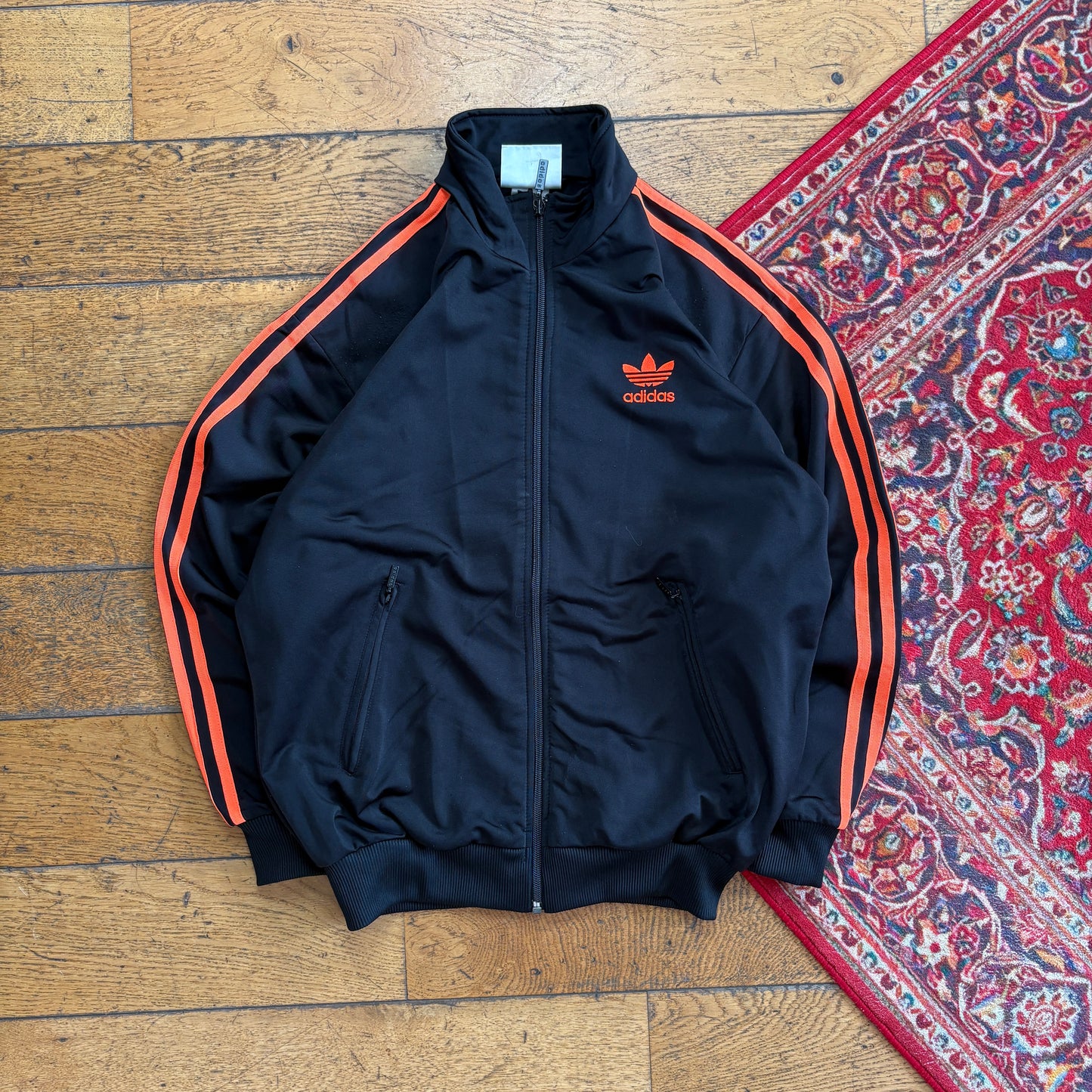 Vintage 90s Adidas Black Tracksuit Track Shell Windbreaker Jacket - XS