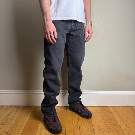 Vintage Levis 550 Baggy Black Denim Jeans - 33L