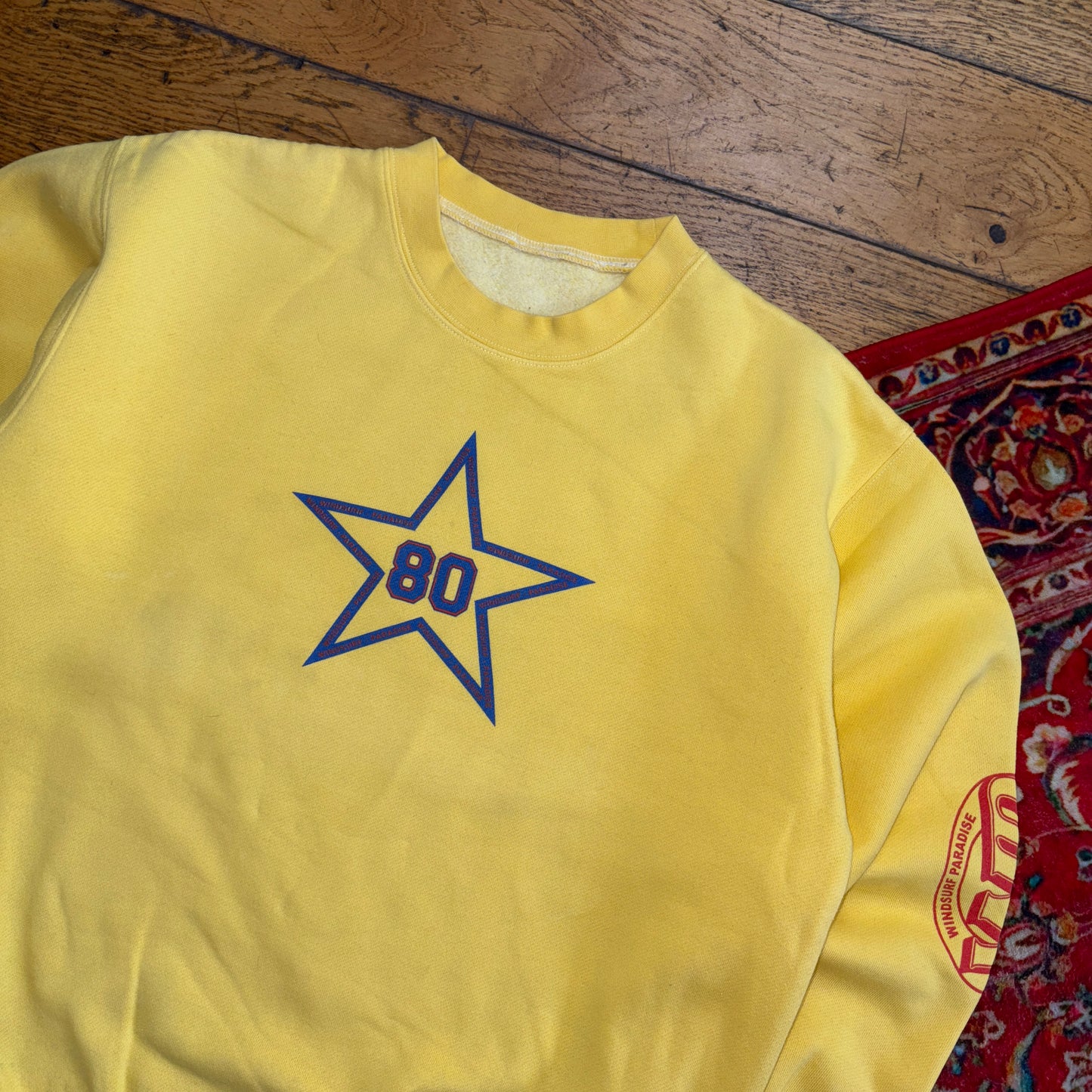 Vintage 90s Yellow Surfwear Graphic Sweatshirt - M