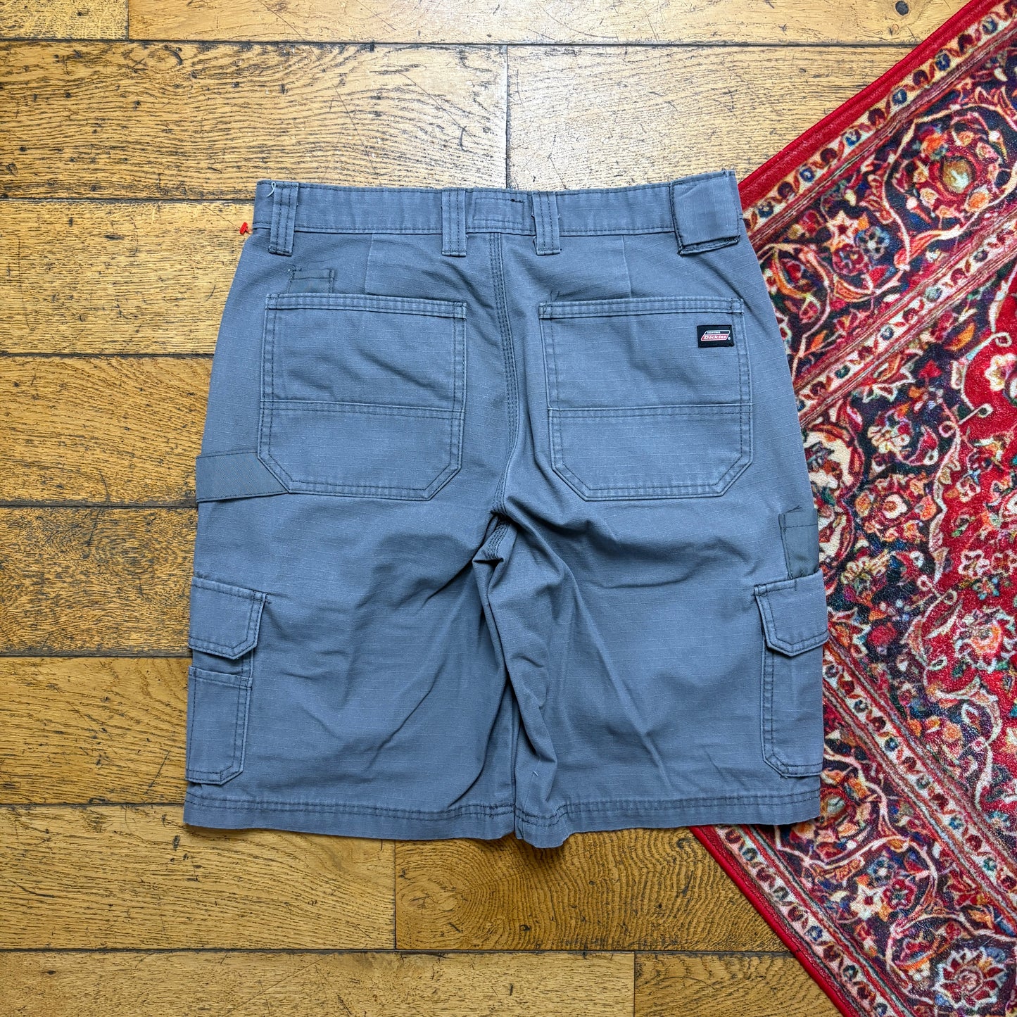 Vintage Dickies Workwear Carpenter Grey Baggy Shorts - 30