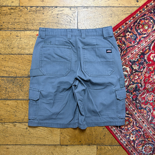 Vintage Dickies Workwear Carpenter Grey Baggy Shorts - 30