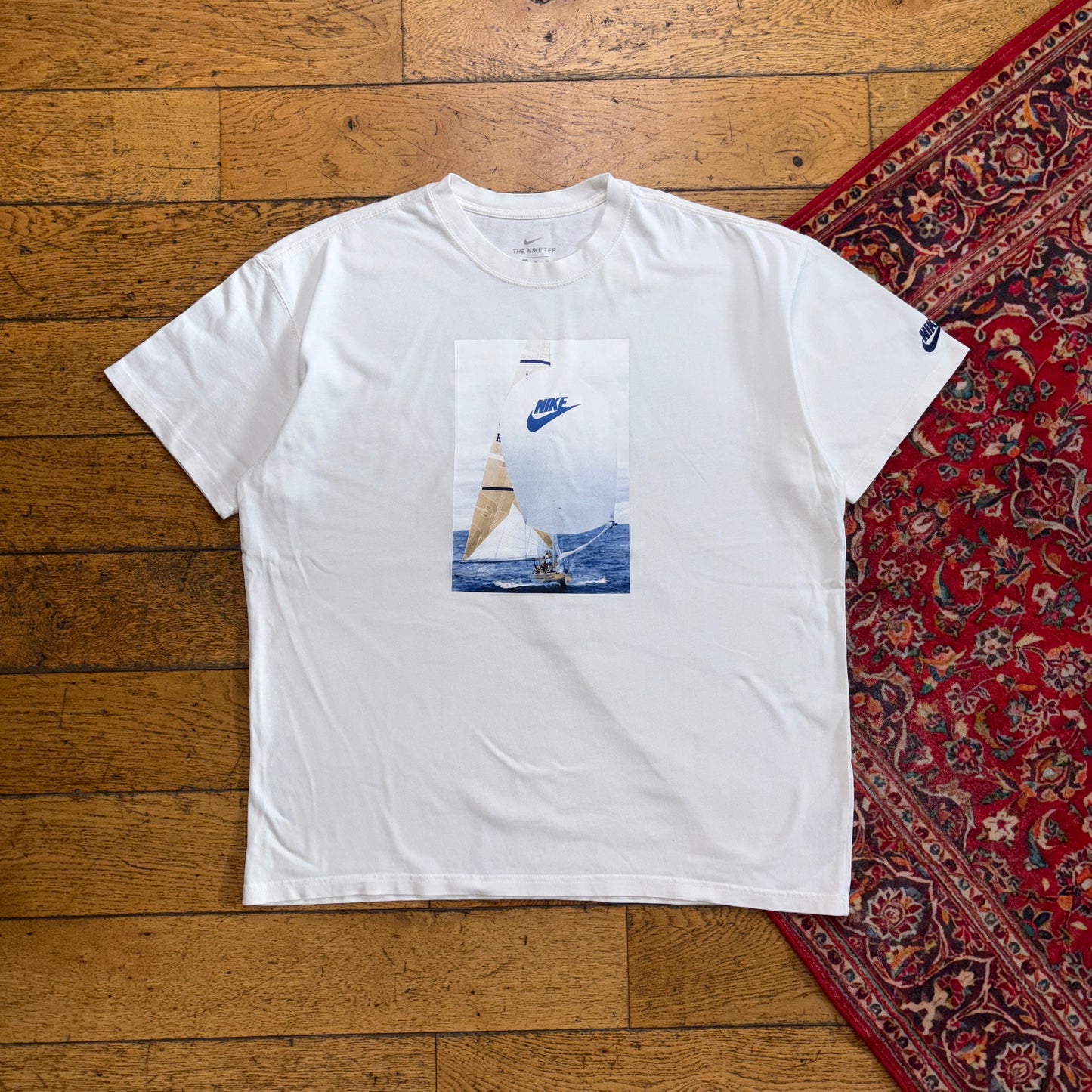 Vintage Nike Sailing White Graphic T-Shirt - XL