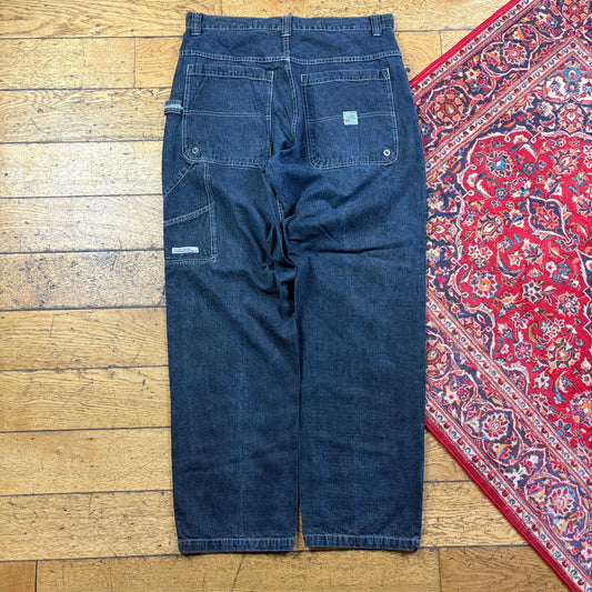 Vintage Paco Jeans Grey Embroidered Y2K Hip Hop Baggy Jeans - 38